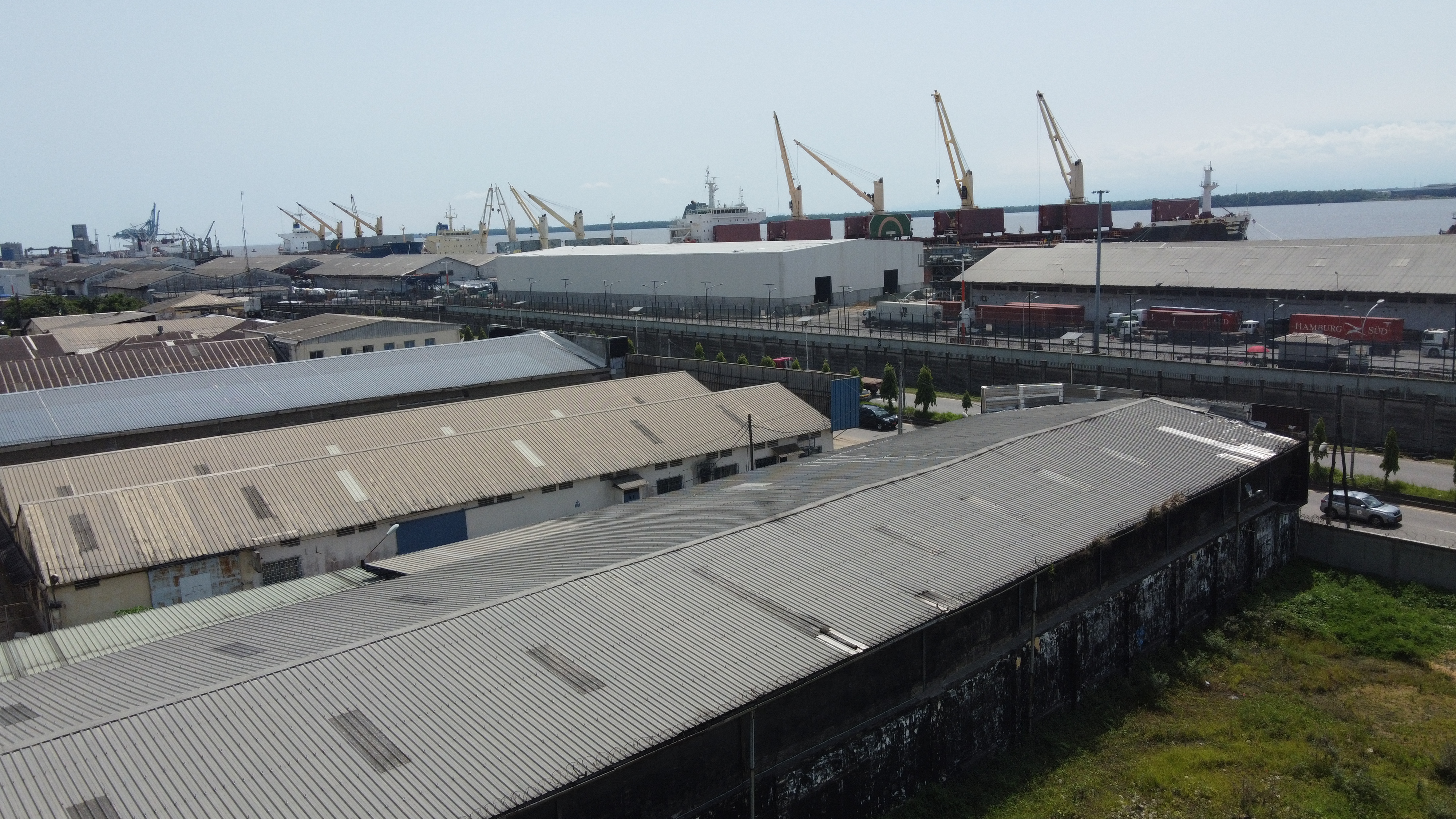 Vue aérienne du Port autonome de Douala